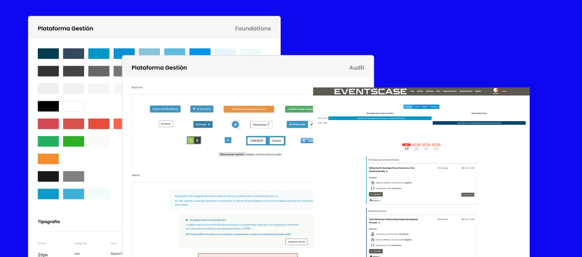 Eventscase design system foundations and components