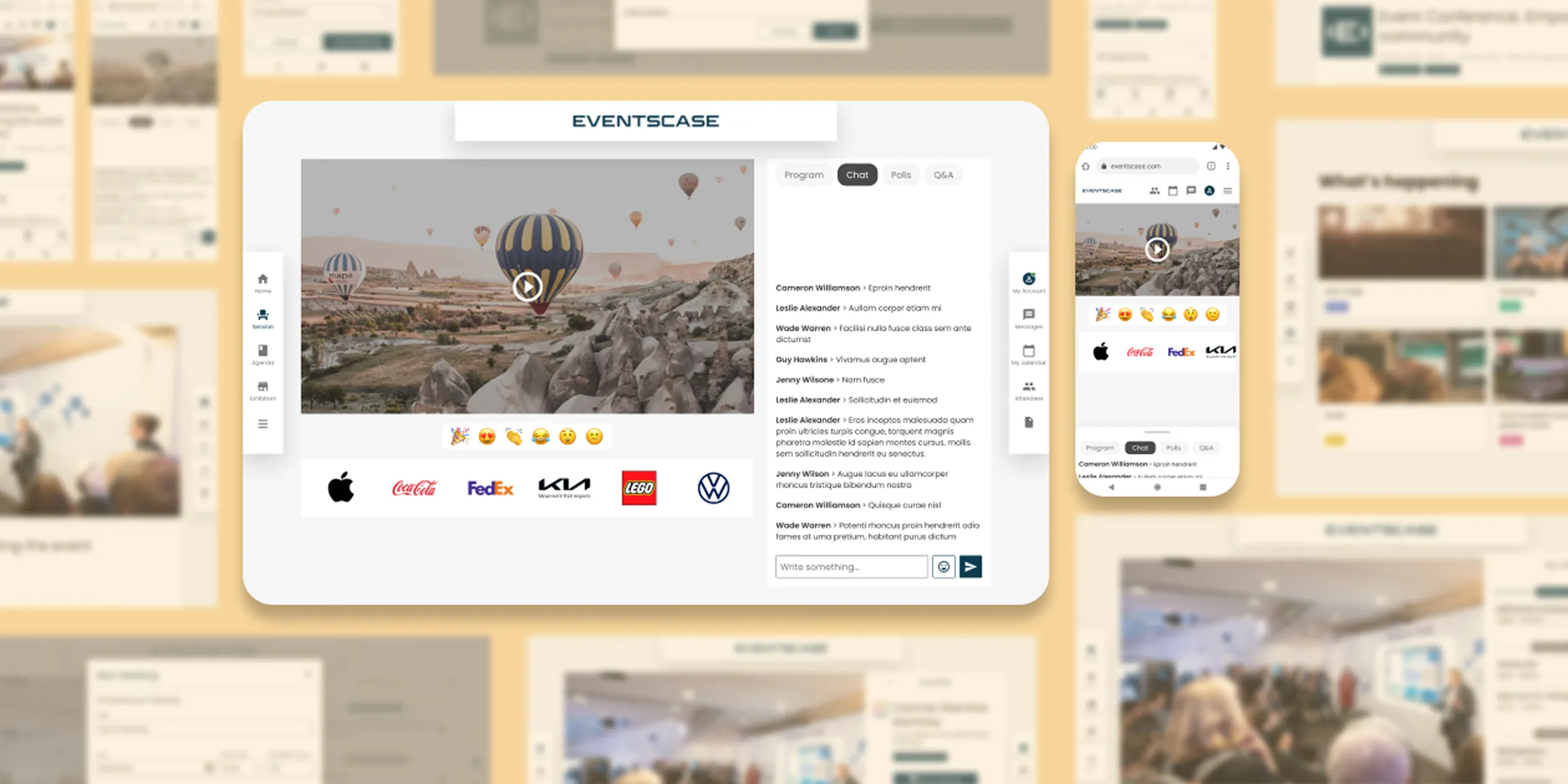 Screenshot of the Digital Venue virtual event platform