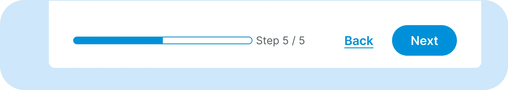 Onboarding flow steps